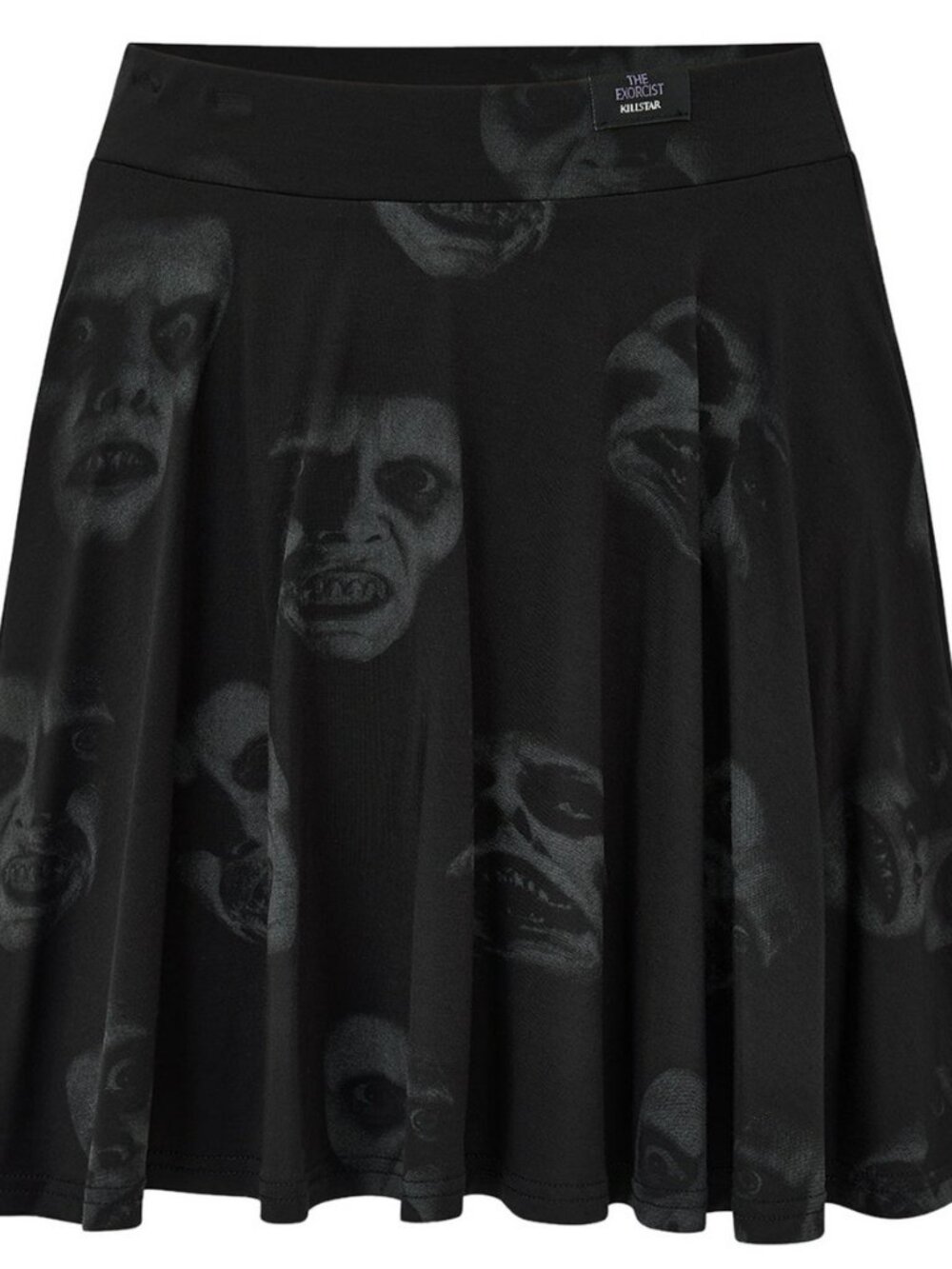 Killstar x The Exorcist Excellent Day For Exorcism Pazuzu Faces Skater Skirt XS